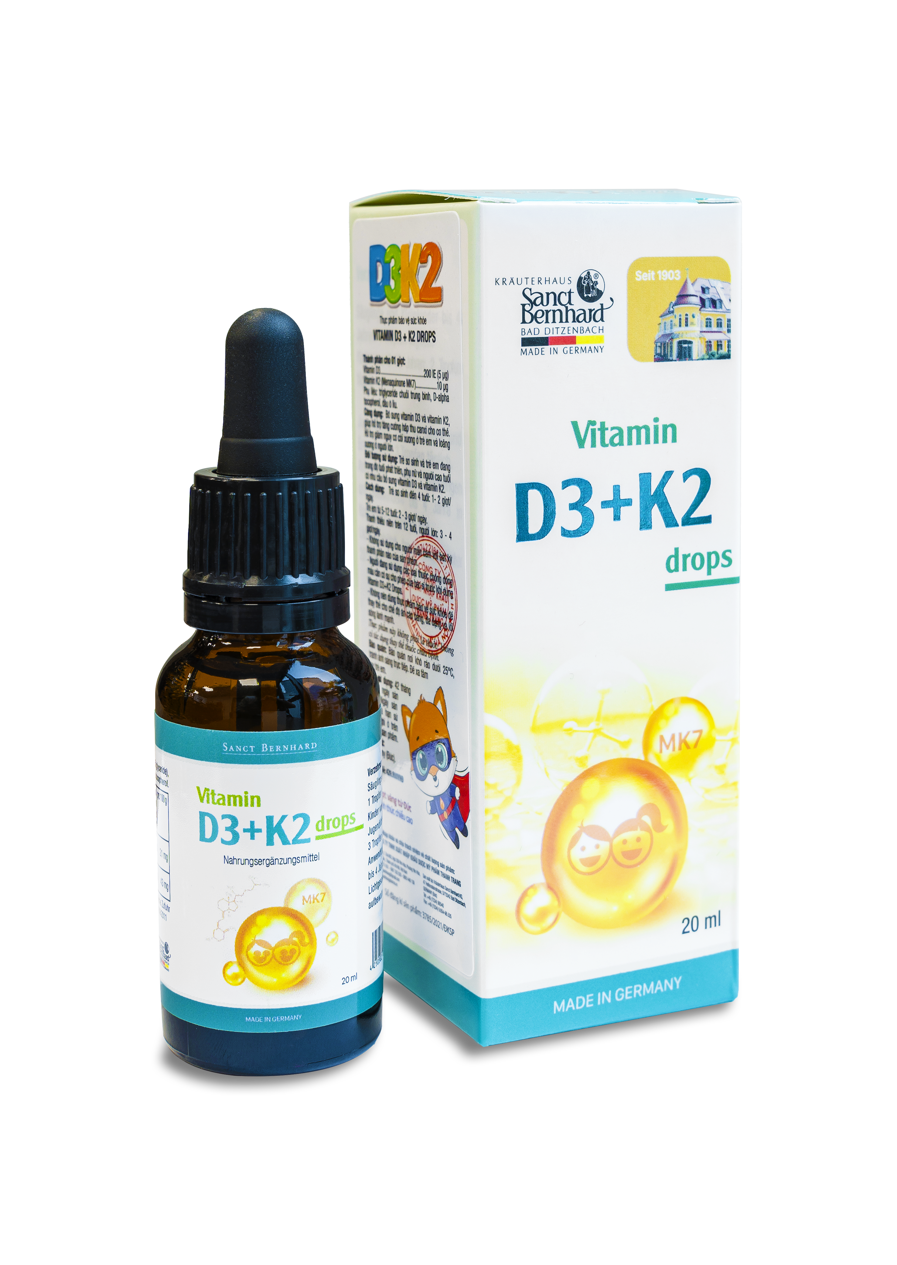 Vitamin D3K2 drops Sanct Bernhard 10 ml